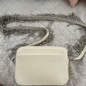 KARA Leather Fringe Shoulder Bag